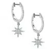 Meira T 14K White Gold & Diamond Celestial Hoop Earrings