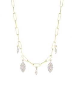 Meira T 14K Yellow Gold & Diamond Paperclip-Link Chain Necklace