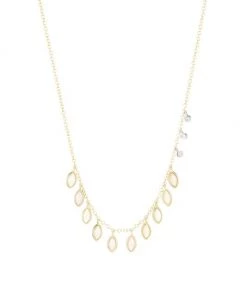 Meira T 14K Yellow Gold Opal Marquise Drop Necklace