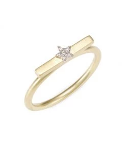 Meira T 14K Yellow Gold & Diamond Star Ring