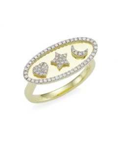 Meira T 14K Yellow Gold & Diamond Celestial Ring