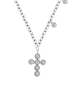 Meira T 14K White Gold & Diamond Cross Pendant Necklace