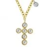 Meira T 14K Yellow Gold & Diamond Cross Pendant Necklace