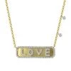 Meira T 14K Yellow Gold Diamond Love Bar Pendant Necklace