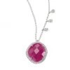 Meira T Diamond, Ruby, 14K White Gold Pendant Necklace