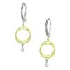 Meira T 14K Two-Tone Gold & Diamond Interlocking Circle Drop Earrings