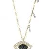Meira T 14K Yellow Gold, Two-Tone Diamond & Sapphire Evil Eye Necklace