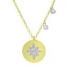 Meira T 14K Gold & Diamond Starburst Coin Necklace