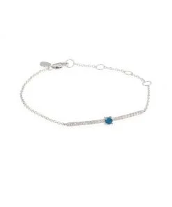 Meira T Pavé Diamond, Opal & 14K White Gold Bracelet