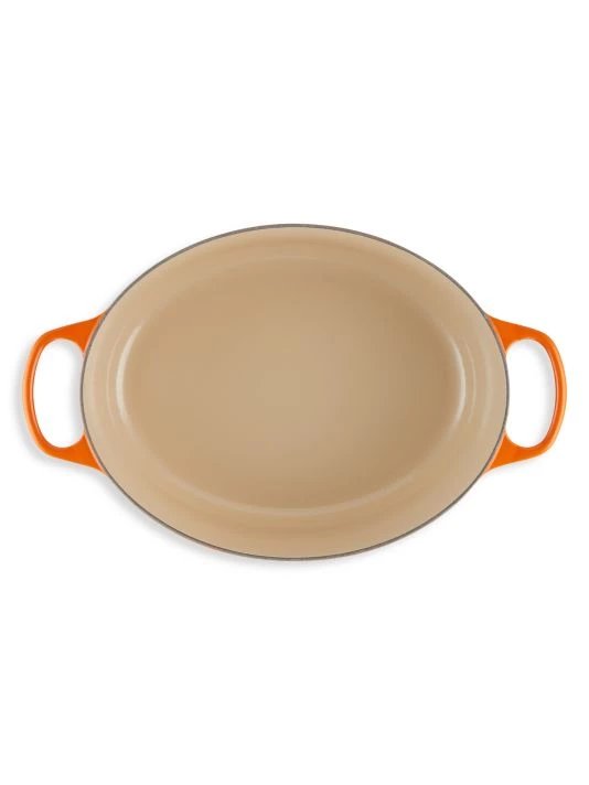Le Creuset 9.5-Quart Signature Cast Iron Oval Dutch Oven Oyster 2 Le Creuset 9.5-Quart Signature Cast Iron Oval Dutch Oven Oyster - Image 2