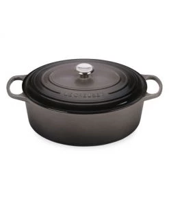 Le Creuset 9.5-Quart Signature Cast Iron Oval Dutch Oven Oyster 11 Le Creuset 9.5-Quart Signature Cast Iron Oval Dutch Oven Oyster -Le Creuset And Meira T Sales unnamed file 98